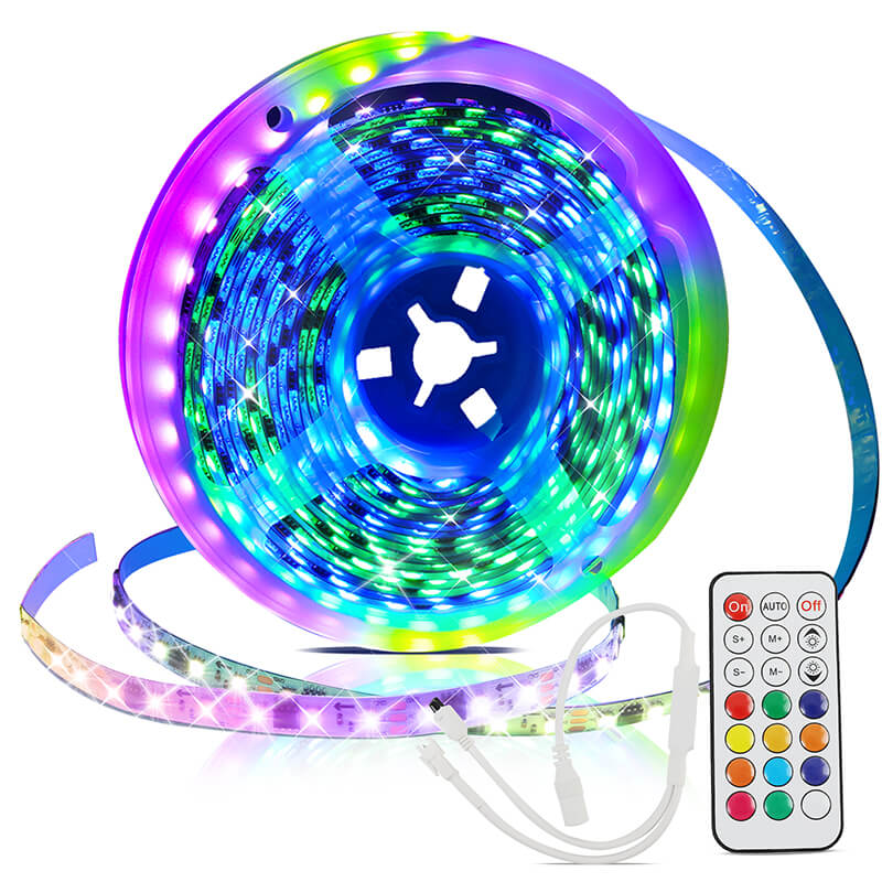Muzata 16.4FT LED Strip Lights DC12V Dream Color Chasing Effect AC1L