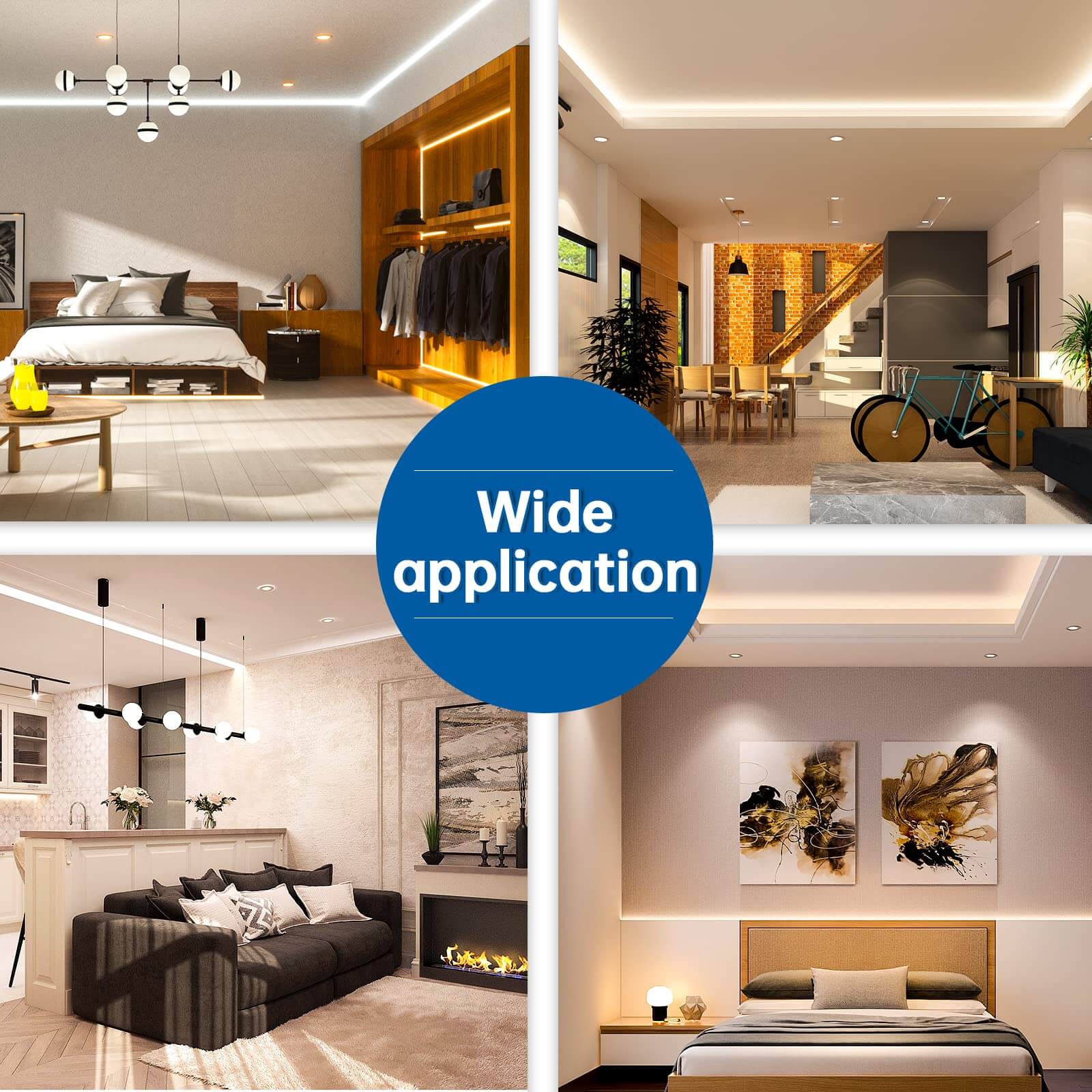 Muzata 20 Pack LED Channel Corner Connector Kit LC08