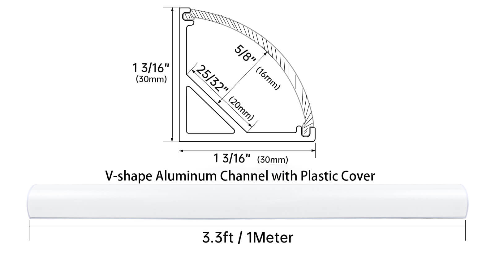 Muzata V101 led channel & profile