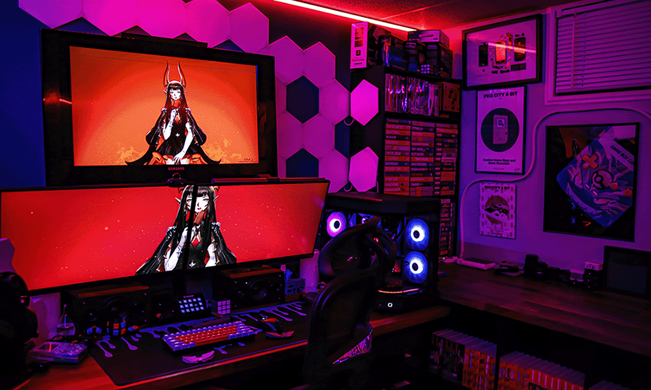 How to Build a Stunning Gaming Room with LED Channel, gif gaming room 