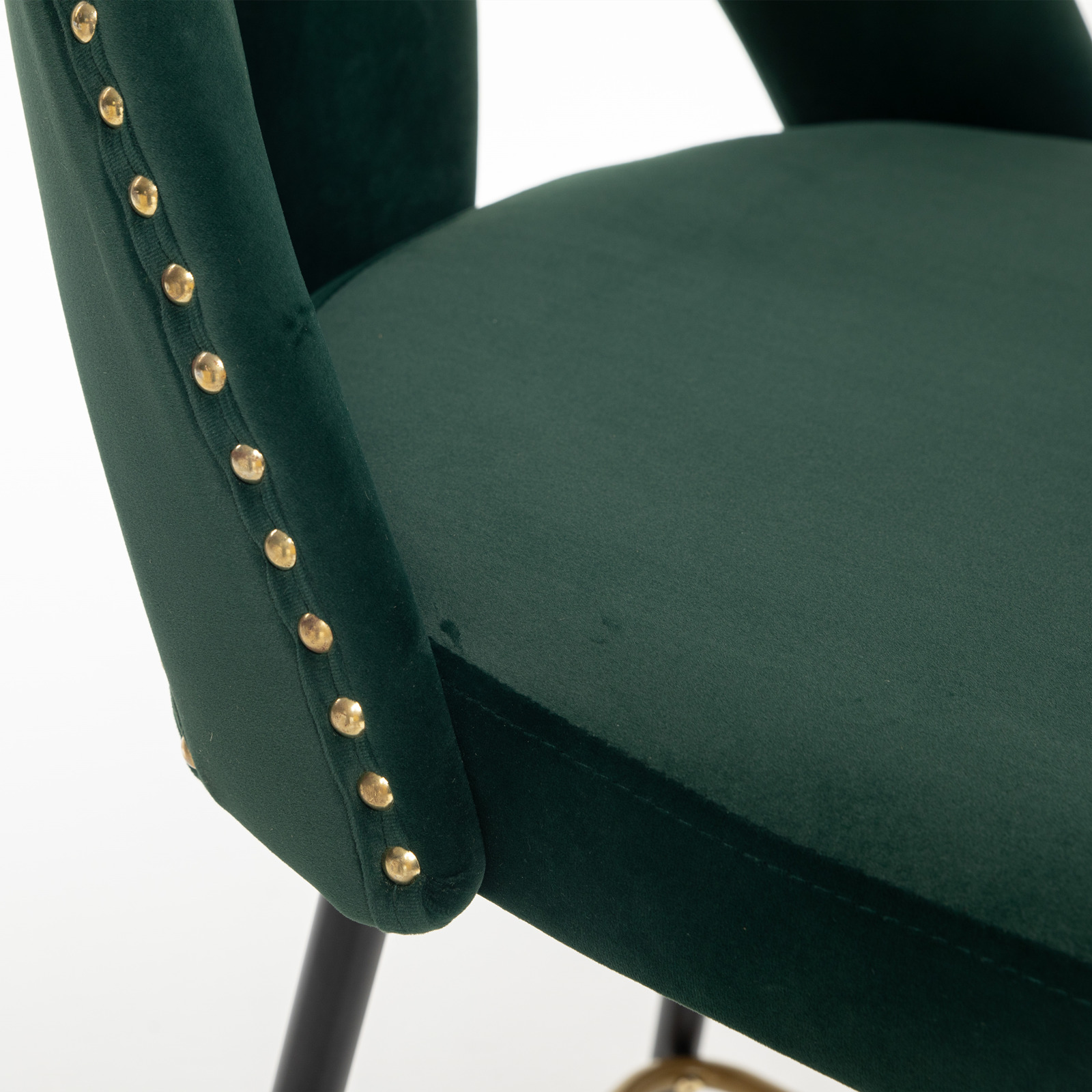 Contemporary Velvet Upholstered Bar Stool 