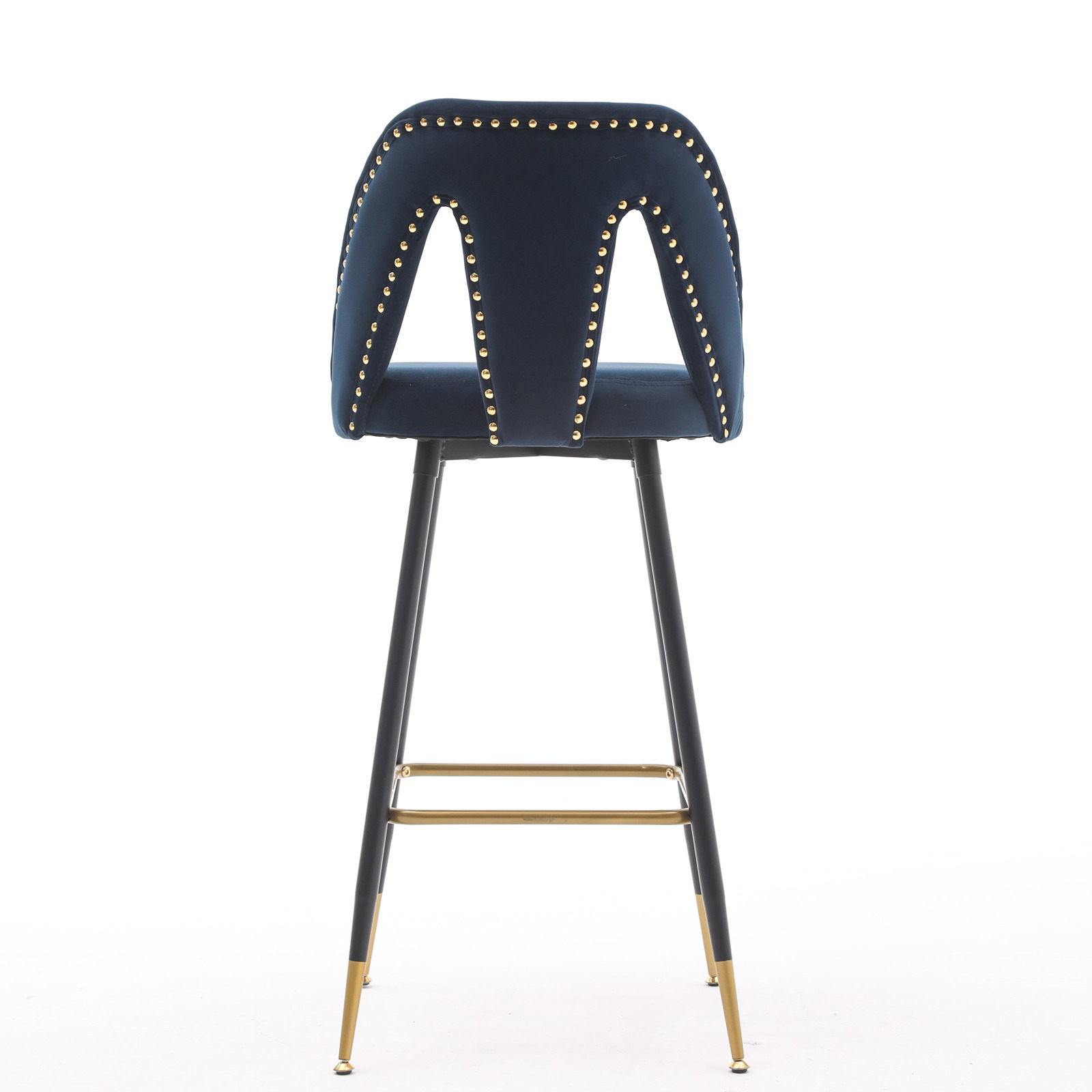 Contemporary Velvet Upholstered Bar Stool 