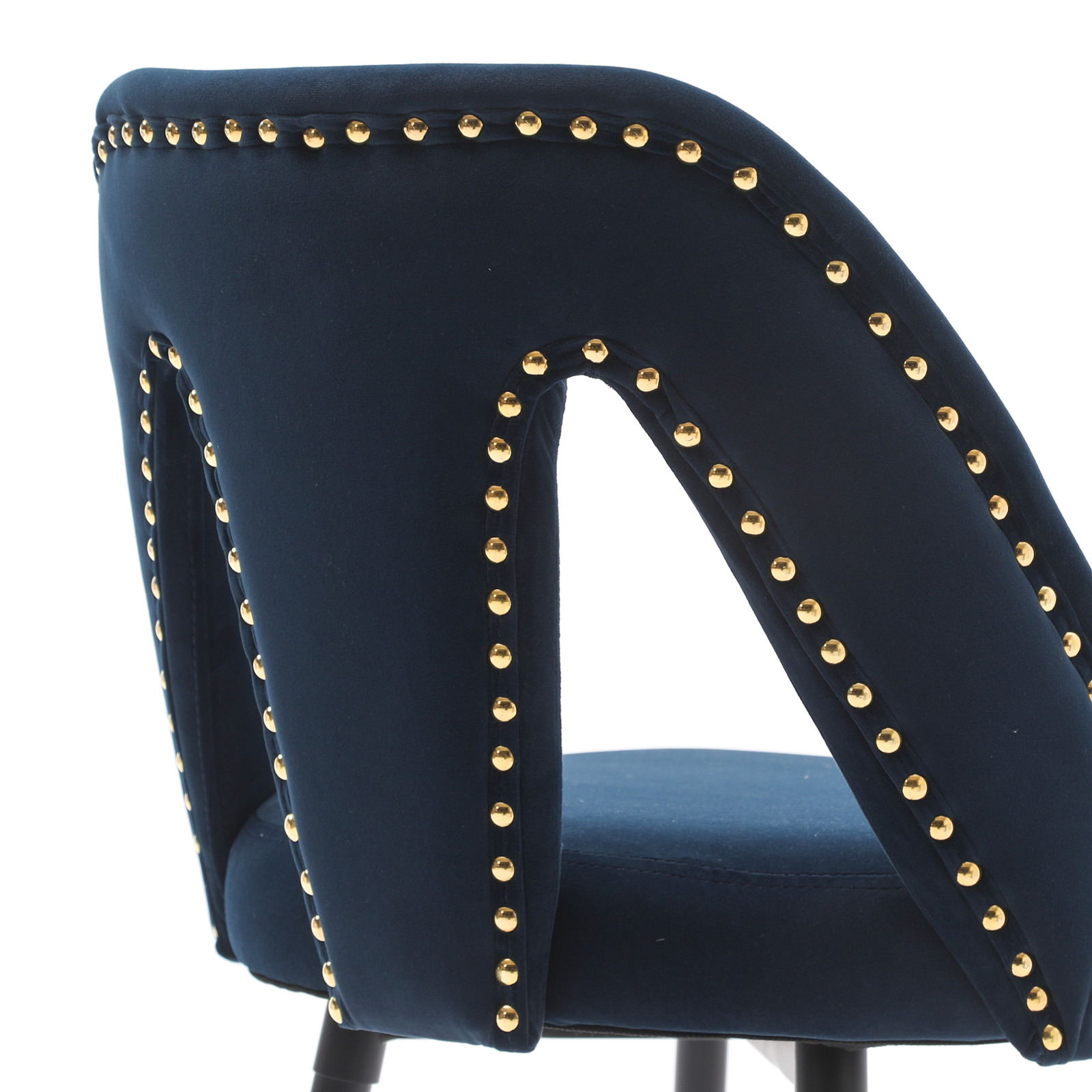 Contemporary Velvet Upholstered Bar Stool 