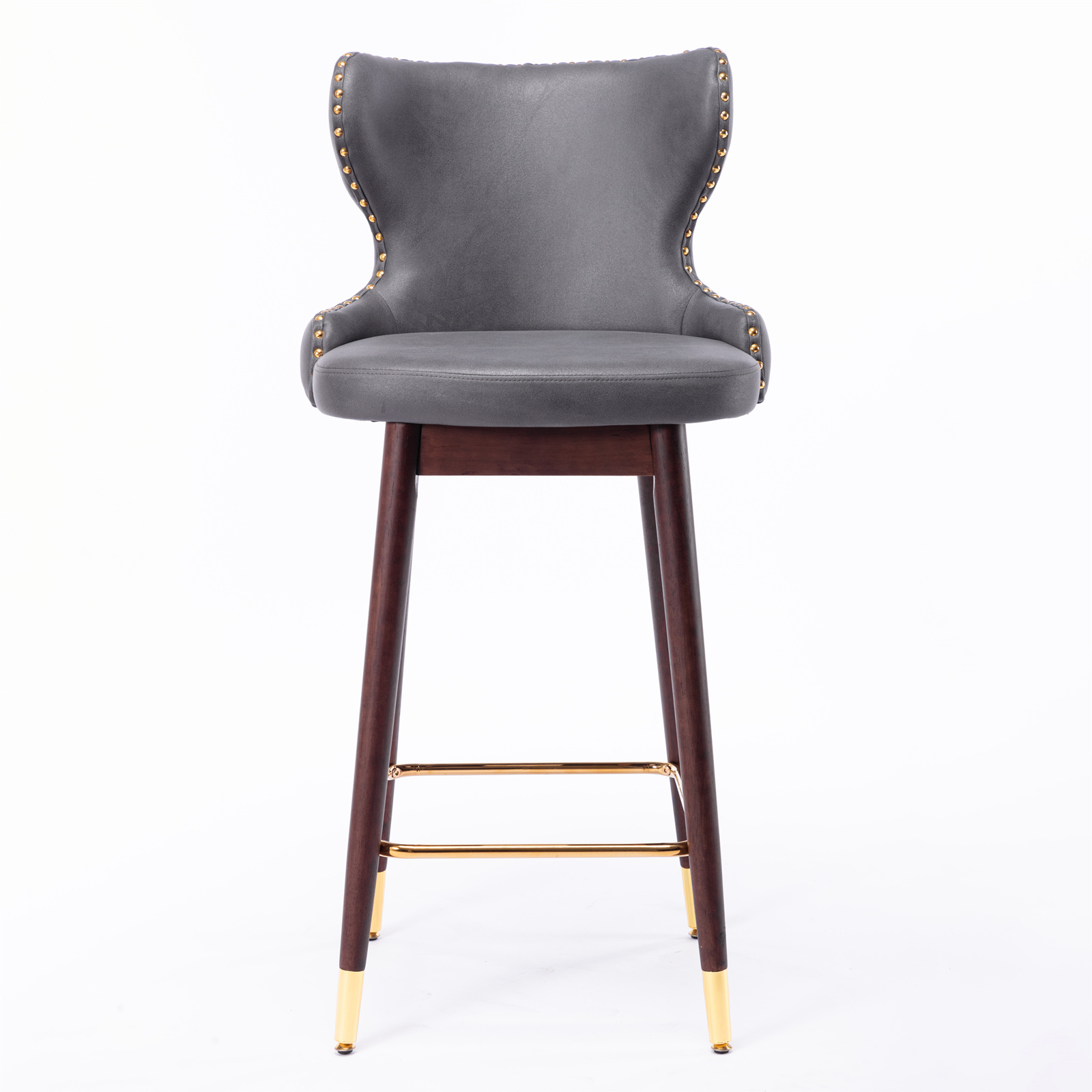 Modern Leathaire Fabric bar chairs Bar stools,Set of 2
