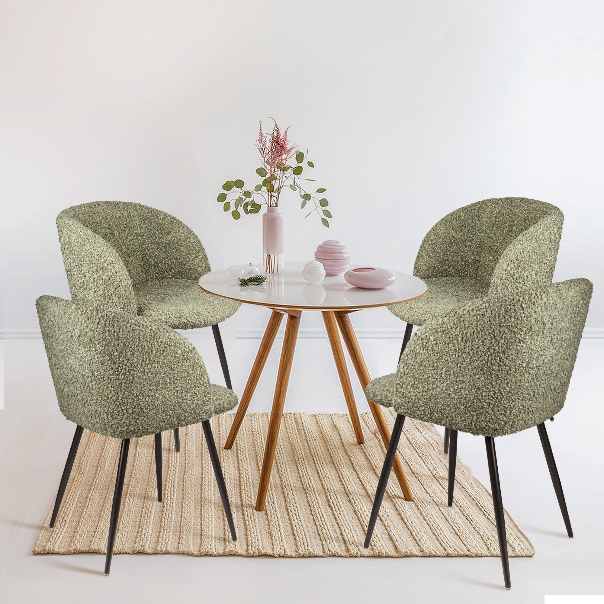 Upholstered dining armrest chair