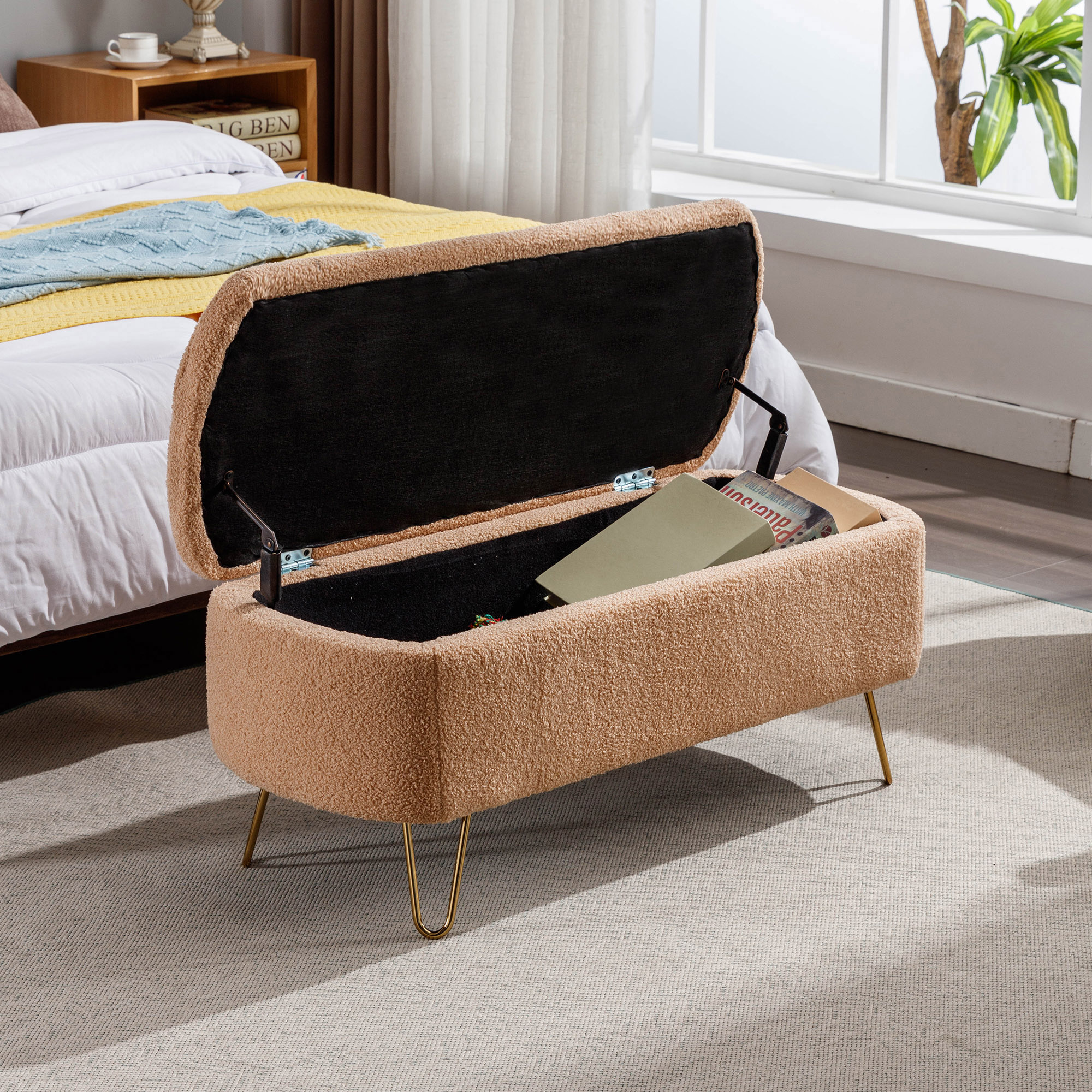 Ottoman Oval Storage Bench