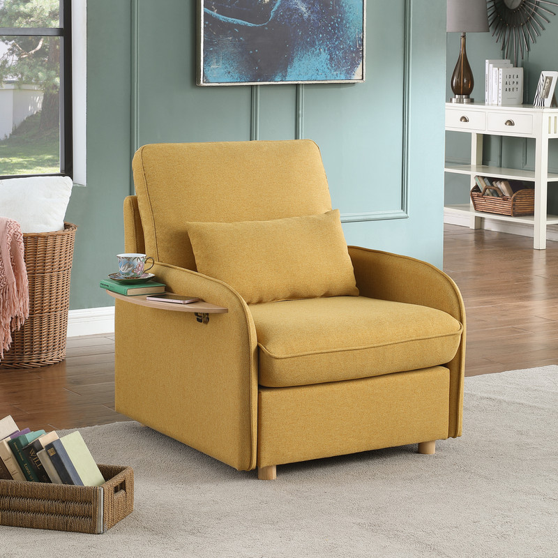 Accent Chair with Storage Ottoman