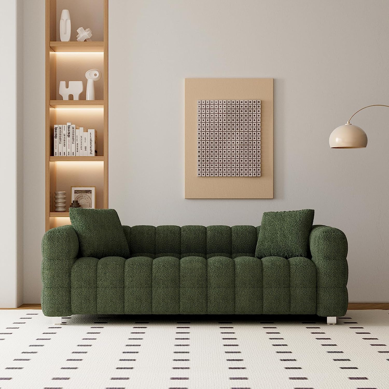 Chenille Fabric Box Sofa
