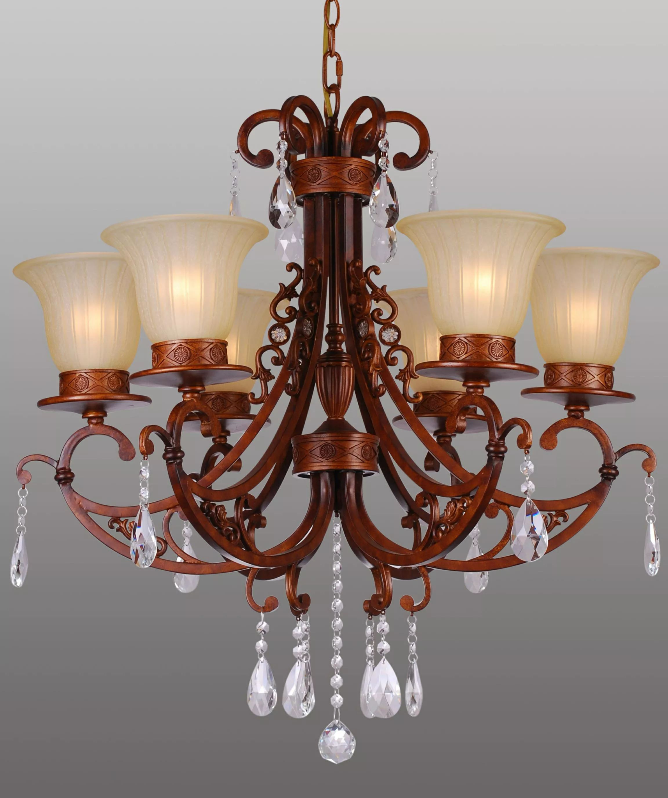 Classical Style 6 lights Chandelier L 23"