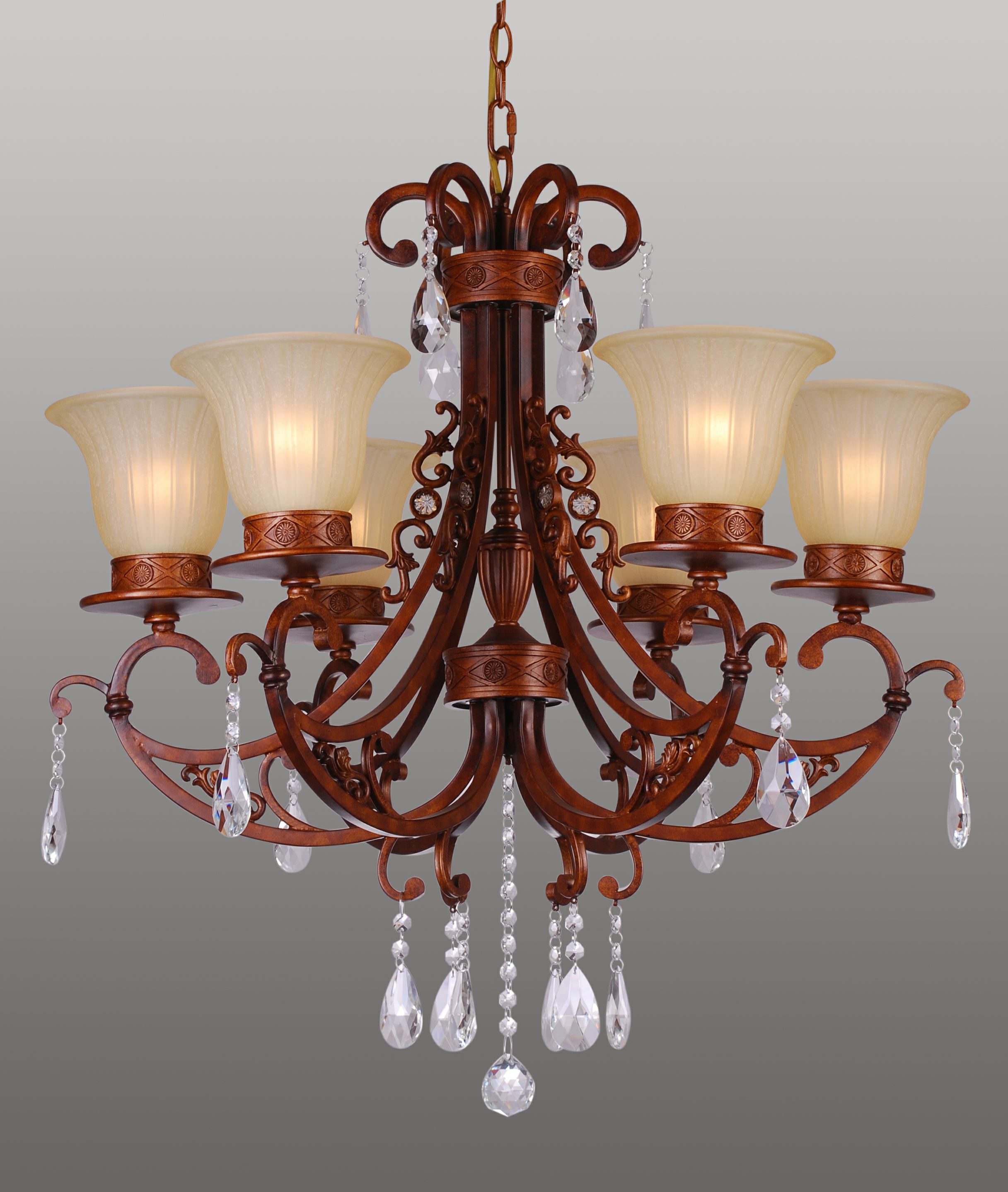 Classical Style 6 lights Chandelier L 23"