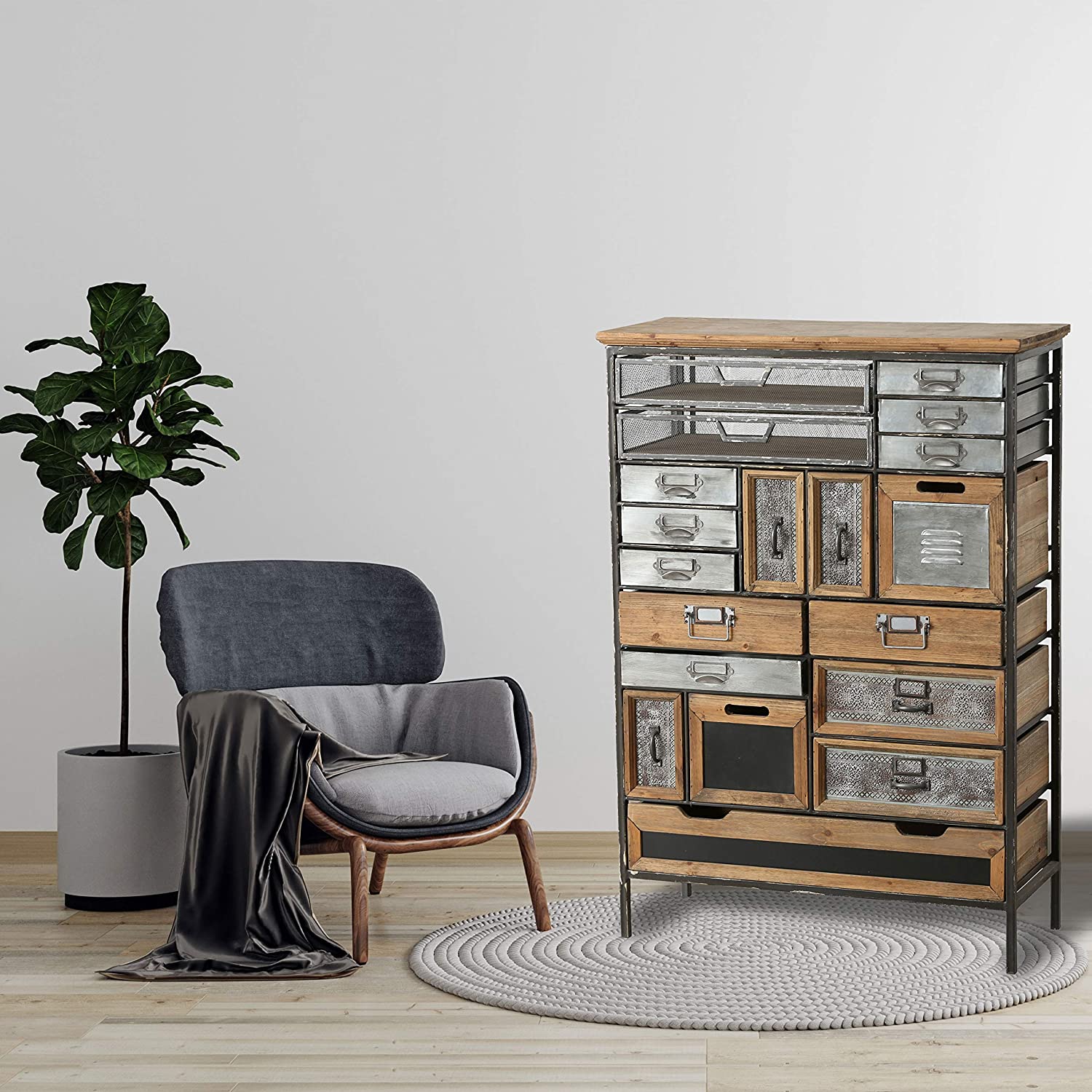 Industrial Vintage Style Chic Multi Drawer