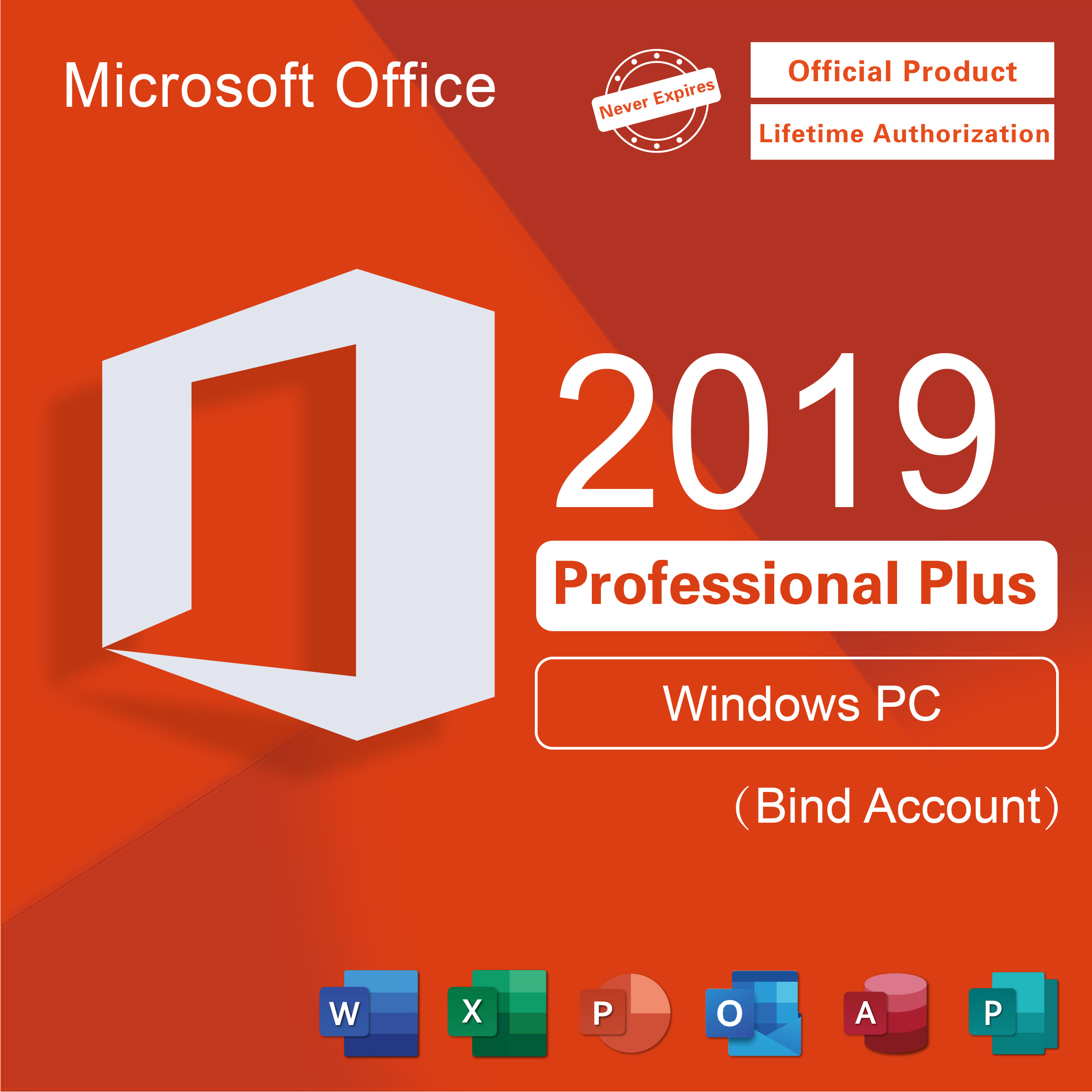 Microsoft Office 2019 Professional Plus (Bind Account）