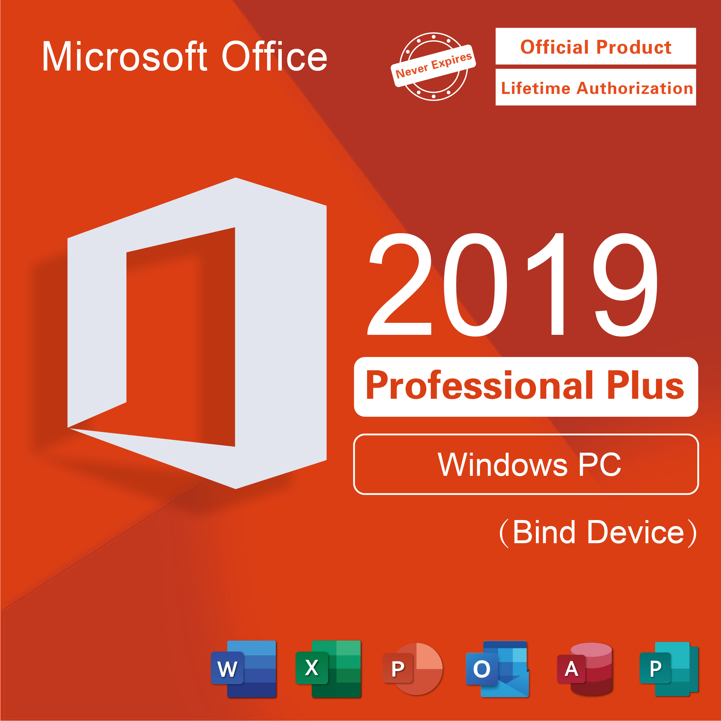 Microsoft Office 2019 Professional Plus (Bind Device）