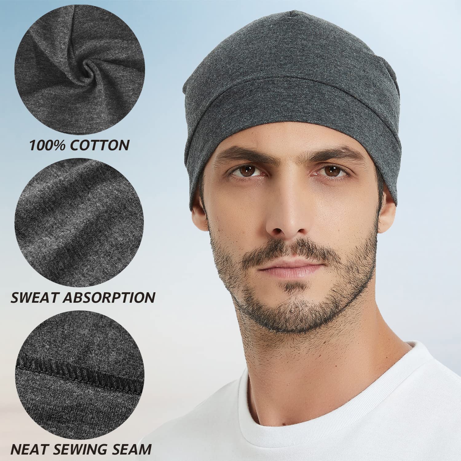 Cotton Skull Caps for Men Women
