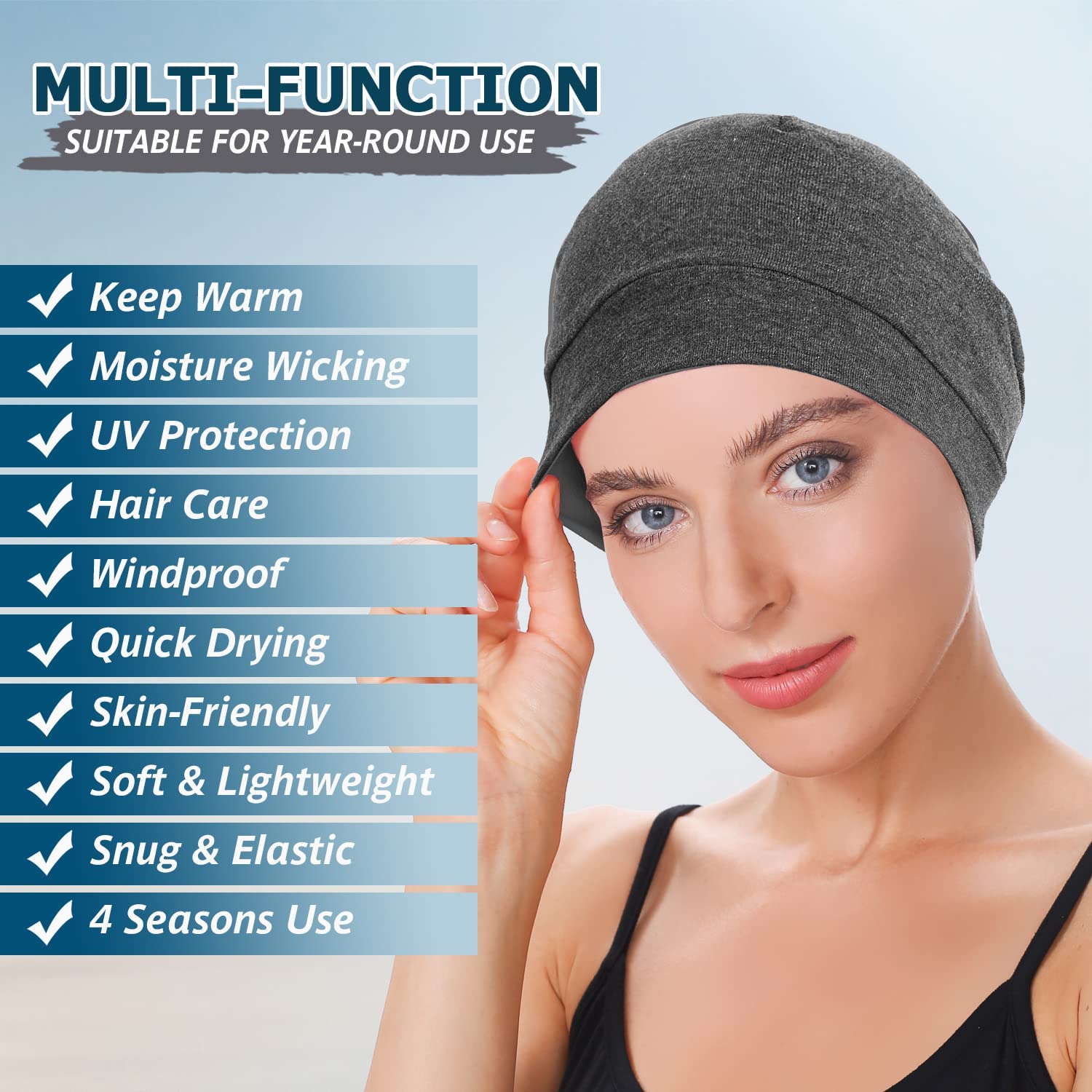 Cotton Skull Caps for Men Women
