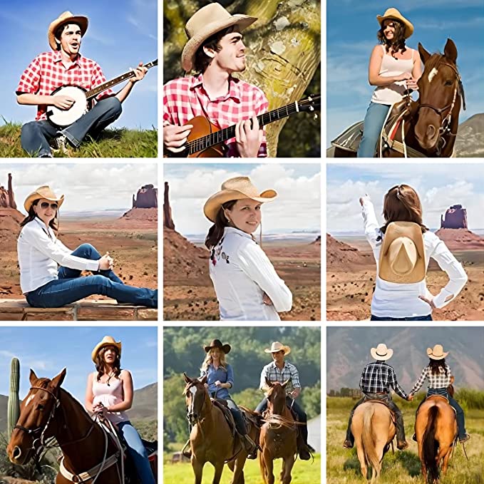Straw Cowboy Hat for Men And Women