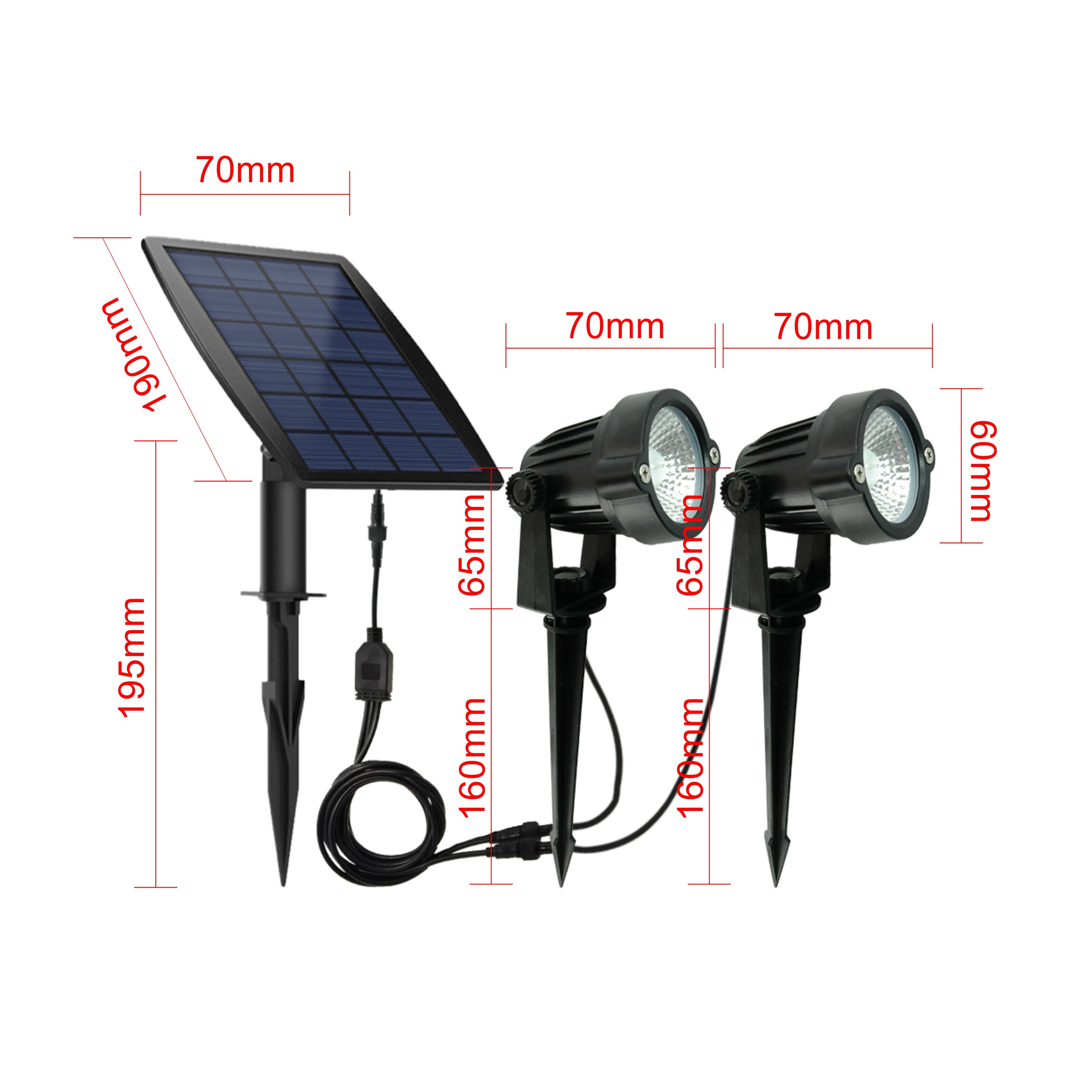 SUNCENTRE solar garden spot light SC-SP60-T2