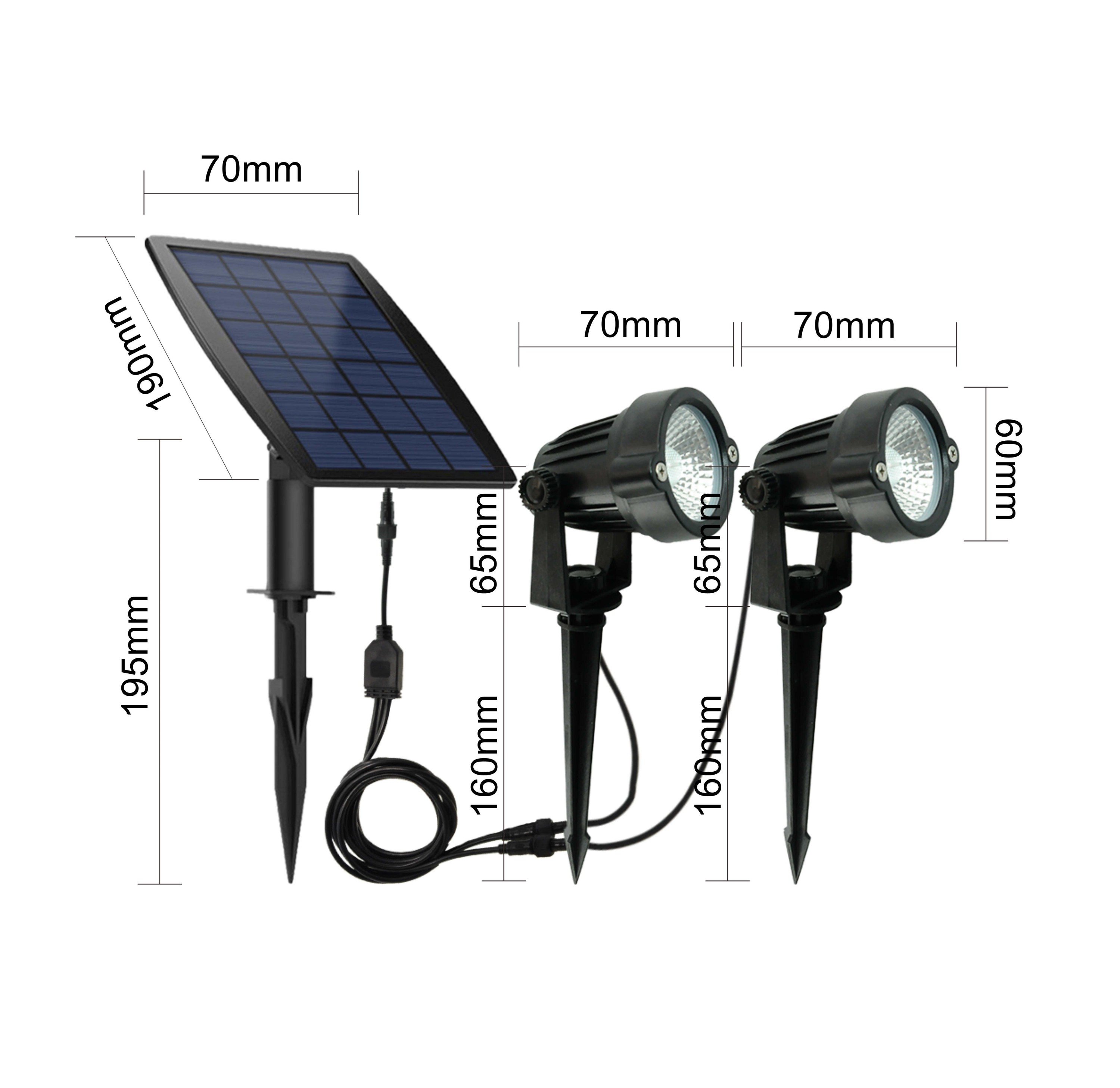 SUNCENTRE solar garden spot light SC-SP60-T2