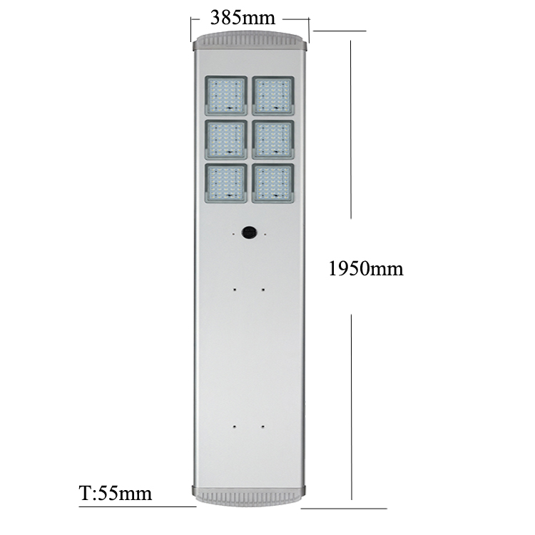 SUNCENTRE integrated aluminum solar street light for 4-12 meters proje