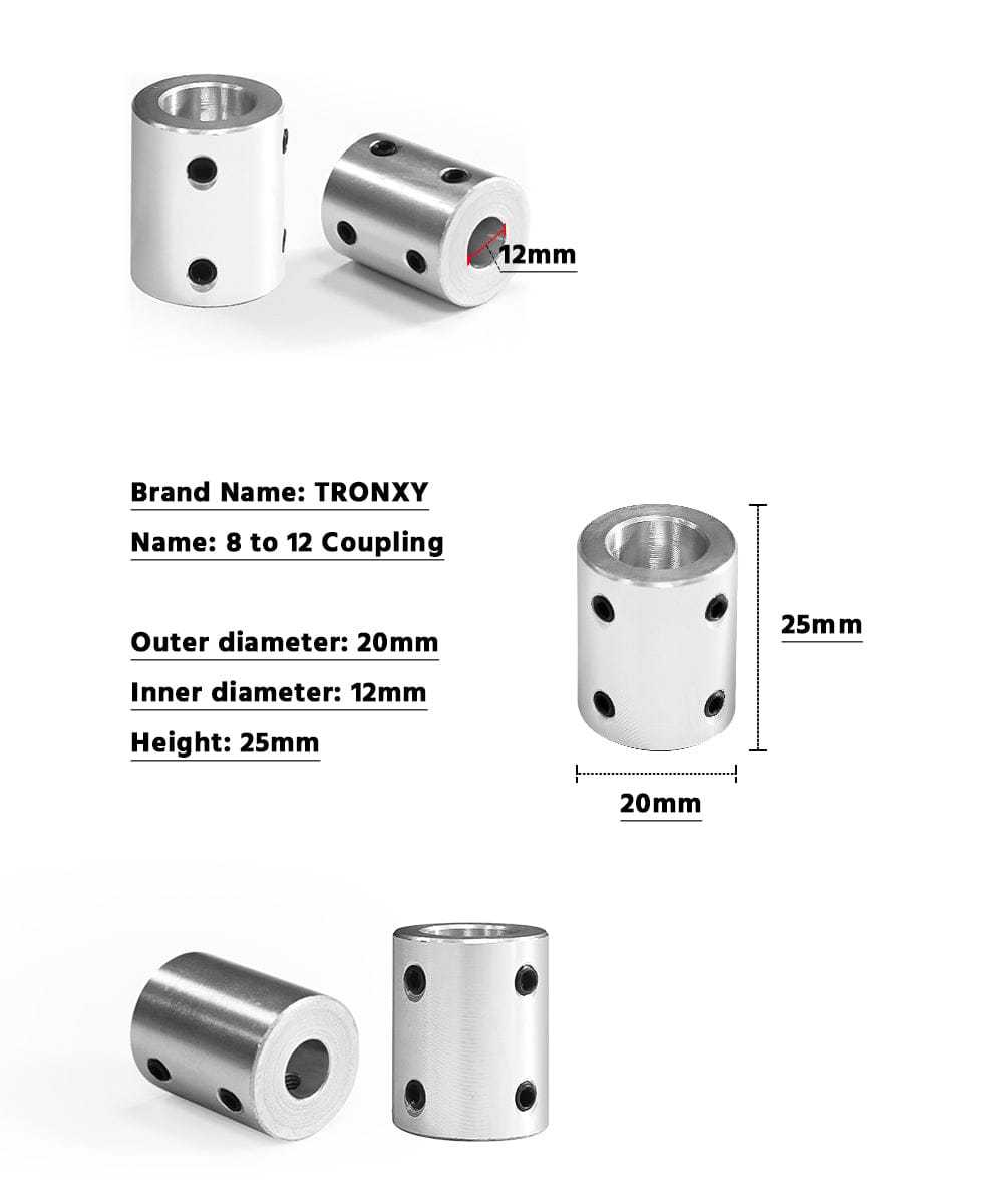 Tronxy 3D Printer Parts Aluminum Alloy Coupler Motor Coupling for VEHO-600