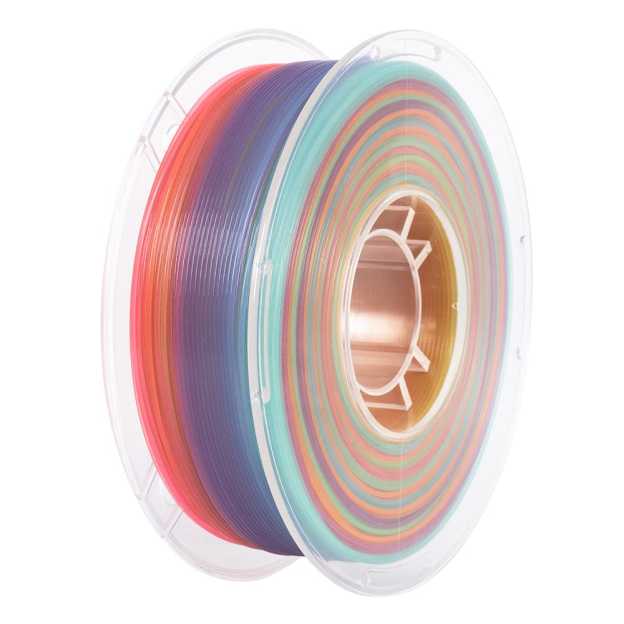 Glow in the Dark 3D Printer Filament, Luminous Multicolor PLA Filament, Gradient Color, 1kg (2.2lbs), 1 Spool, Rainbow PLA, Multicolor Changes