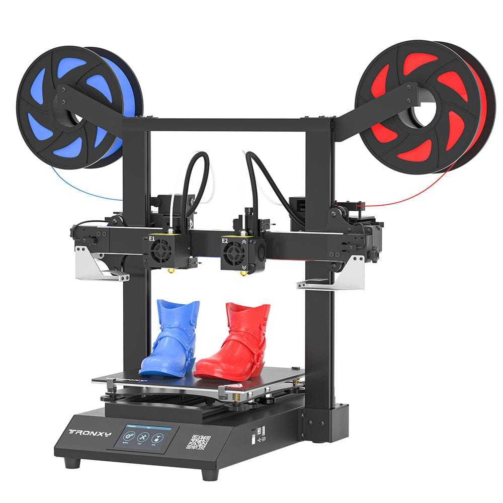 Tronxy Gemini XS 2022 New DIY IDEX 3D Printer Kit Two Head Multicolor Independent Dual Extruder 3D Printer 255x255x260mm