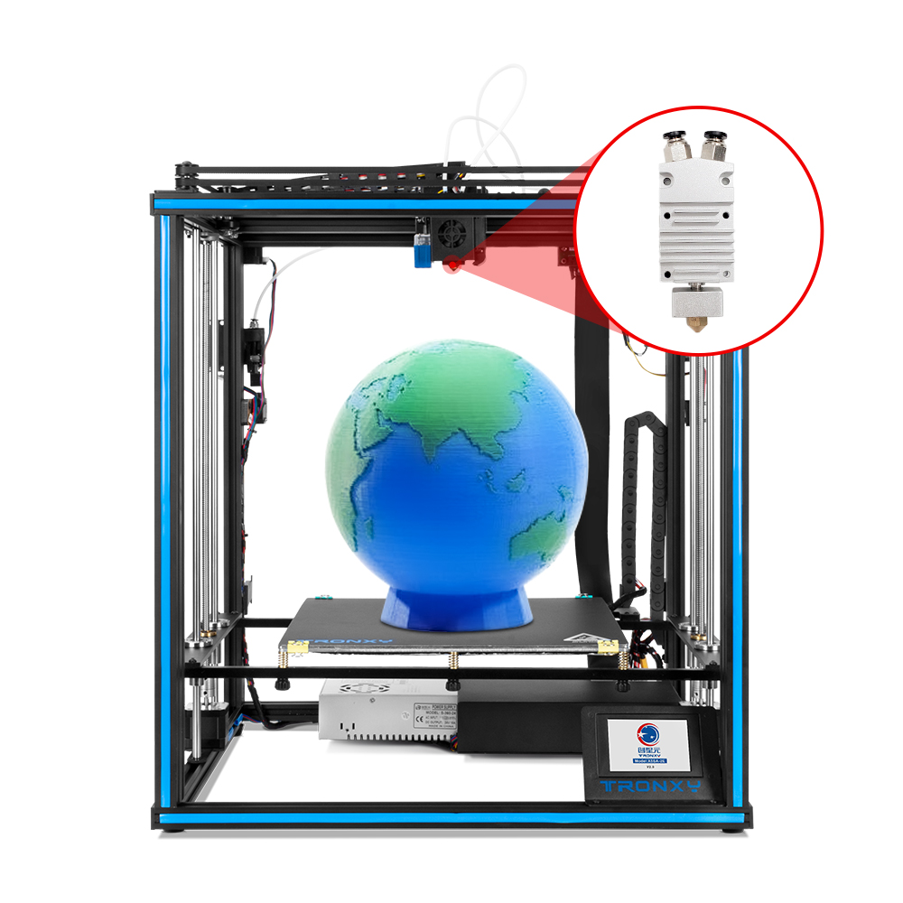 Tronxy X5SA-400 2E Large Dual Extruder 3D Printer Kit 2-in-1-out 400x400x400mm