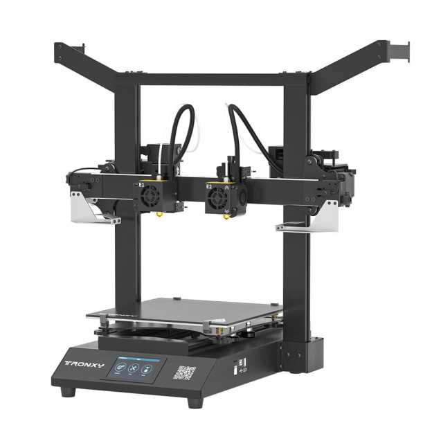 Tronxy Gemini XS 2022 New DIY IDEX 3D Printer Kit Two Head Multicolor Independent Dual Extruder 3D Printer 255x255x260mm