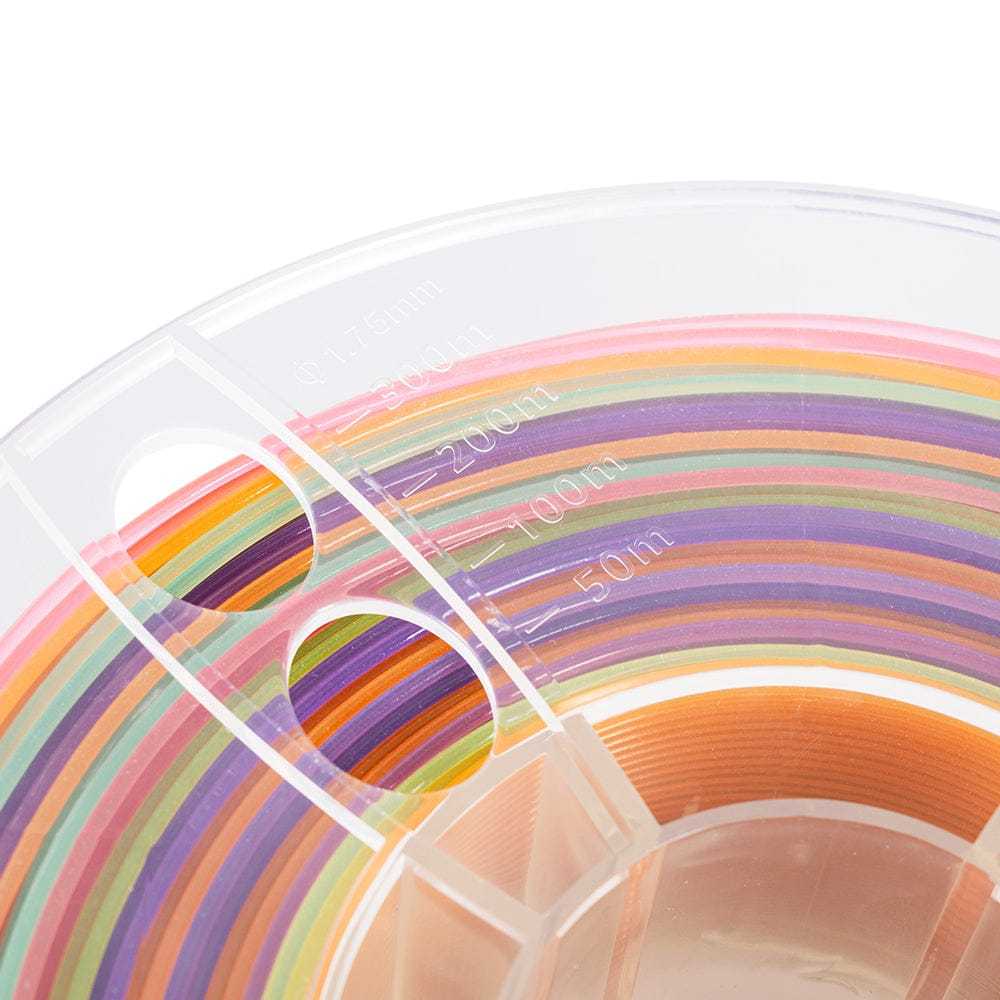 Glow in the Dark 3D Printer Filament, Luminous Multicolor PLA Filament, Gradient Color, 1kg (2.2lbs), 1 Spool, Rainbow PLA, Multicolor Changes