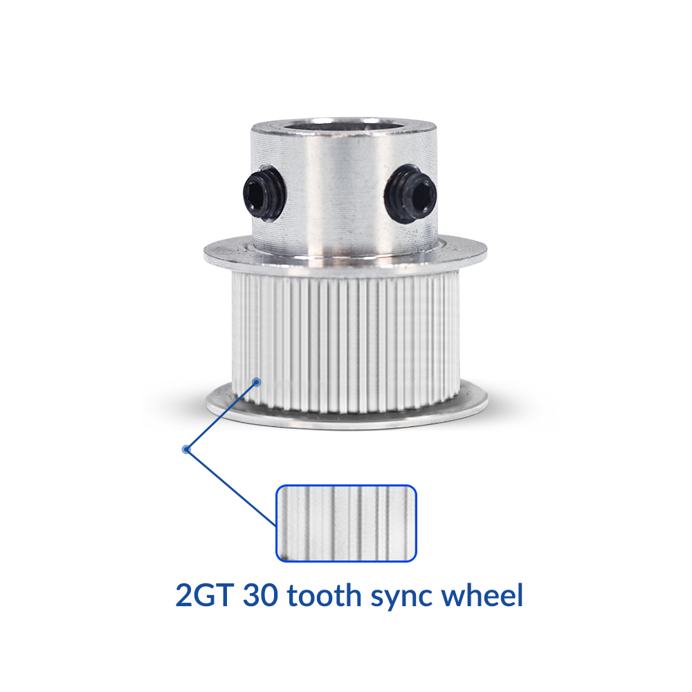 3D Printer Parts Synchronizing Wheel Timing Pulley 2GT 30 Teeth Support Timing Belt Pulleys for VEHO Series(5PCS)