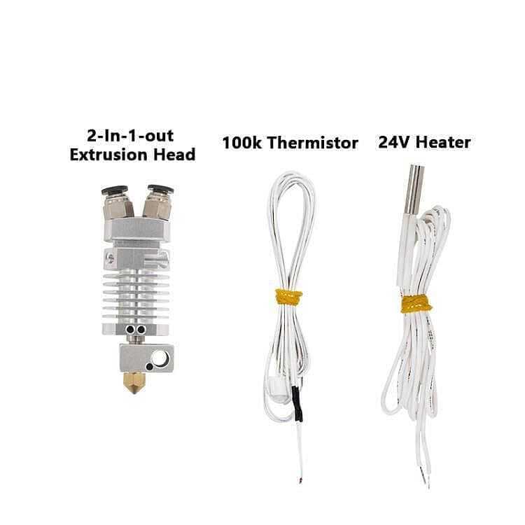 Tronxy 3D Printer 2-in-1-out Extrusion Head for 2E Series 3D Printing - Tronxy 3D Printer - Best 3D Printer for Beginners