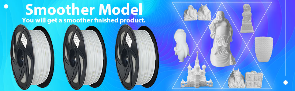 Tronxy 3D Printer 3D Printing White Nylon Filament 1.75 mm, 2.2 LBS (1KG)