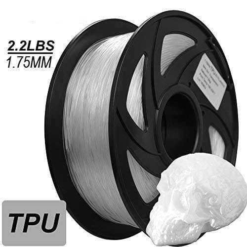 Tronxy 3D Printer Flexible TPU 3D Printers Filament, 1.75mm, Color Transparent TPU