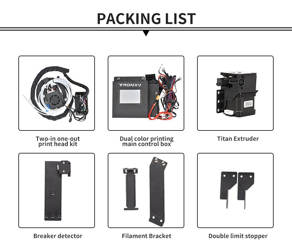 Tronxy 3D Printer PRO-2E Upgrade Kits for X5SA-500 PRO to X5SA-500 PRO-2E