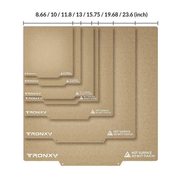 Tronxy 3D Printer Removal Spring Steel PEI Sheet Build Plate Magnetic Base Hot Bed Sticker 220/255/310/330/400/500/600mm