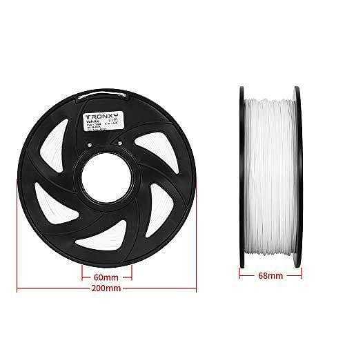 Tronxy 3D Printer White PLA 3D Printing Filament 1.75 mm, 2.2 LBS (1KG)