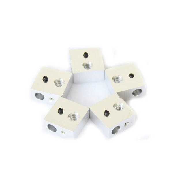 Tronxy DIY 3D Printer Parts Heated Block Use for 3D Printer Extruder Heating (5 Pieces)