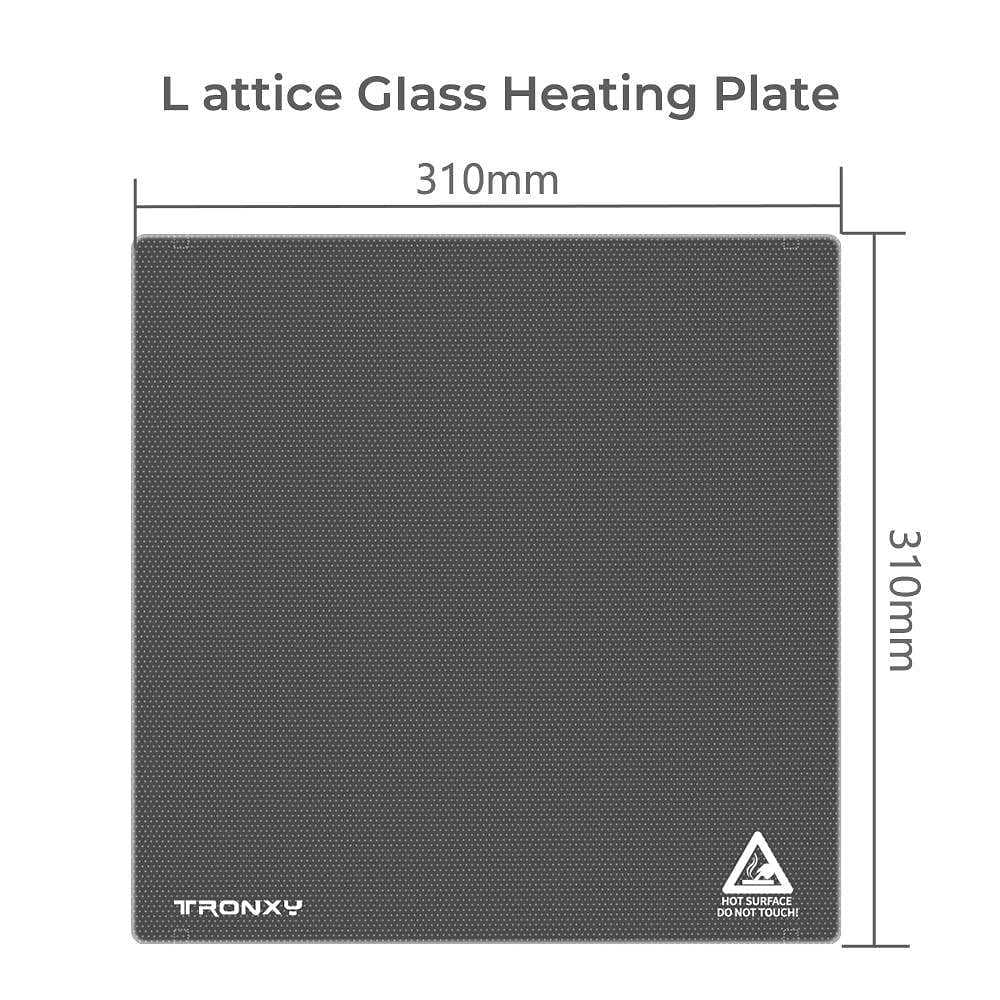 Tronxy Lattice Glass Heated Bed Plate 5 Sizes 3D Printer Parts & Accessories