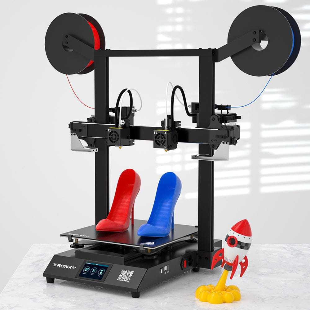 Tronxy Gemini S DIY Dual Extruder IDEX 3D Printer Kit Two Head Multicolor Large FDM 3D Printing Machine 300x300x390mm