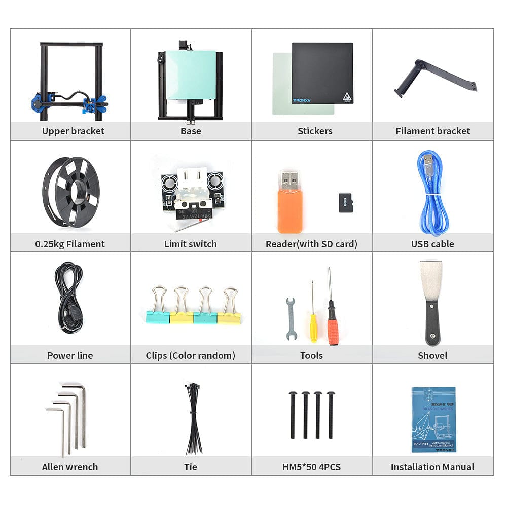 Tronxy XY-2 Pro I3 3D Printer Structure 3D Printing for Beginners 255x255x260mm