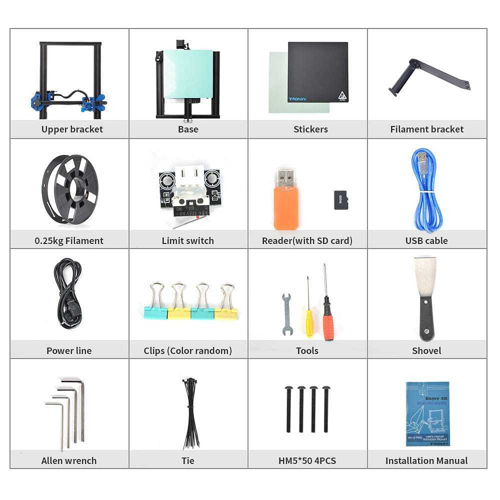 Tronxy XY-2 Pro I3 3D Printer Structure 3D Printing for Beginners 255x255x260mm