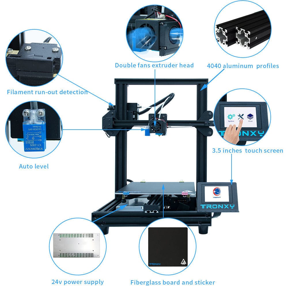 Tronxy XY-2 PRO TITAN with Titan Extruder 3D Printer DIY Kit