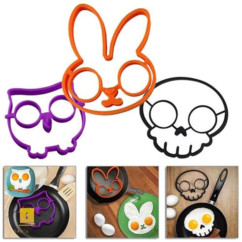 Popday Halloween Silicone Horror Skull Fried Egg Mould