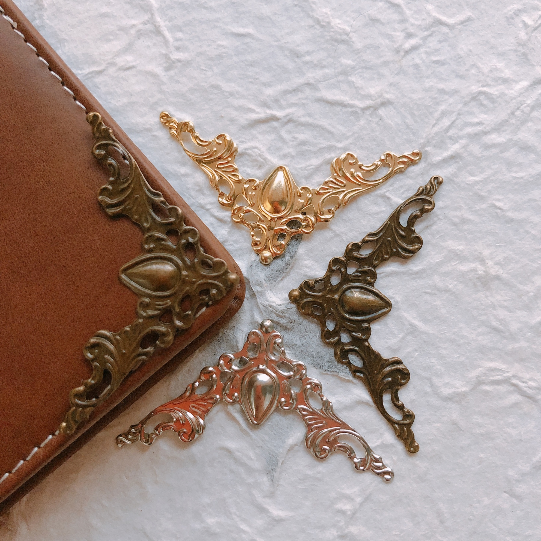Metal Thin Edge Corner Patch Book Corner Protector-JournalTale