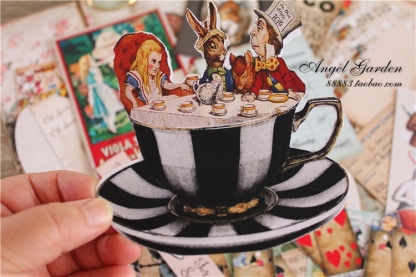 Alice in Wonderland Material Pack Junk journal-JournalTale