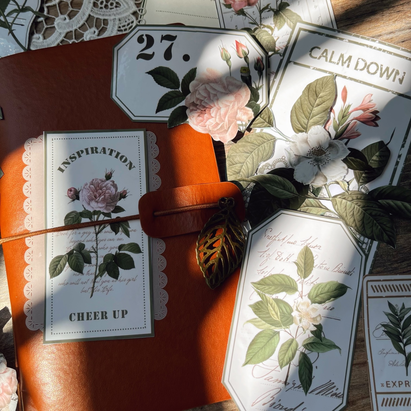 Vintage journal tape flower pet tape and washi tape-JournalTale