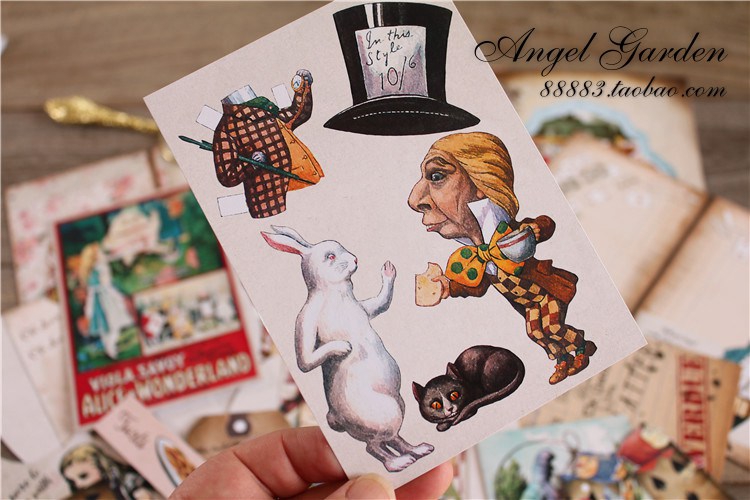 Alice in Wonderland Material Pack Junk journal-JournalTale