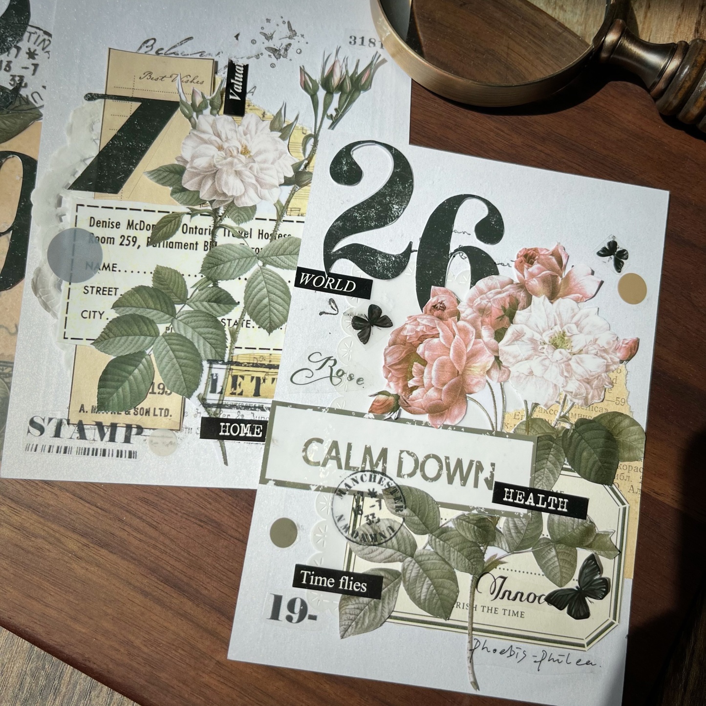 Vintage journal tape flower pet tape and washi tape-JournalTale