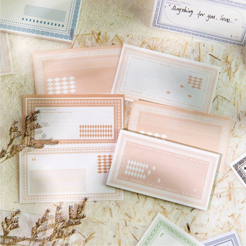 30pcs/lot Vintage Memo Pad with Frame Notes Pad-JournalTale