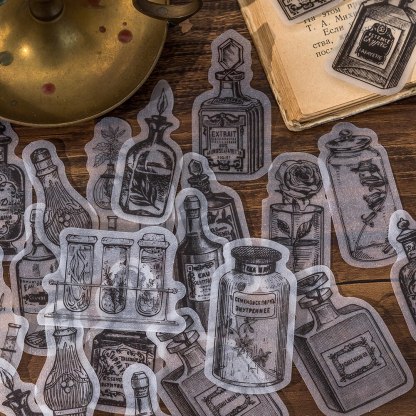 30pcs/pack Translucent Litmus Paper Stickers Perfume Bottle-JournalTale